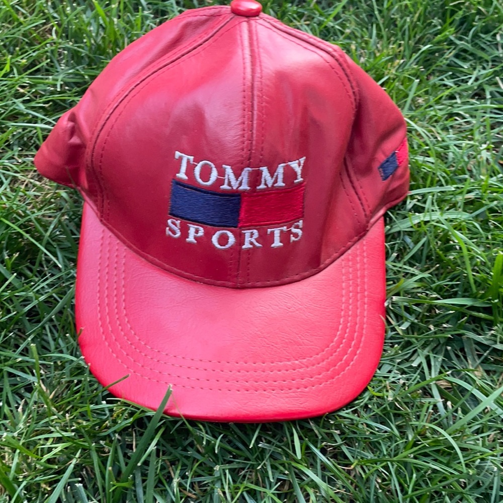 Vintage tommy sports leather hat